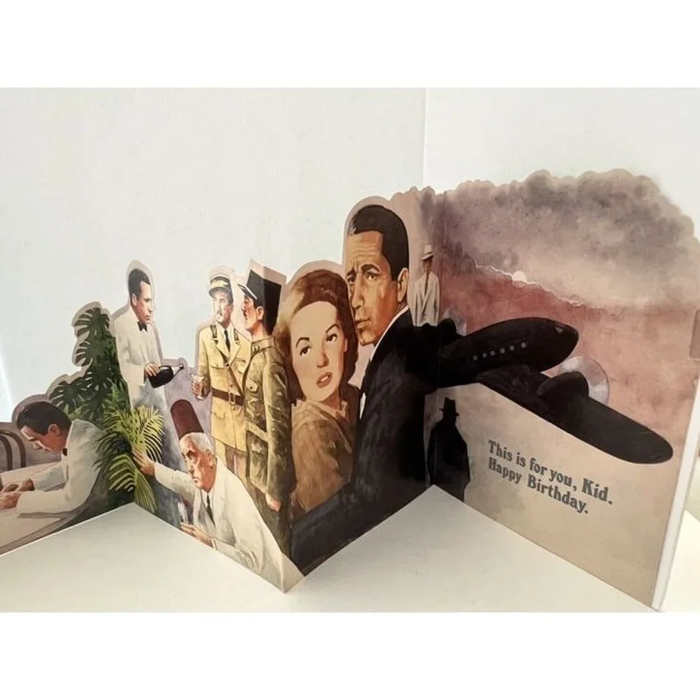 Vtg 1988 Greeting Card Casablanca Happy Birthday Portal Illustrated by Pat Welch